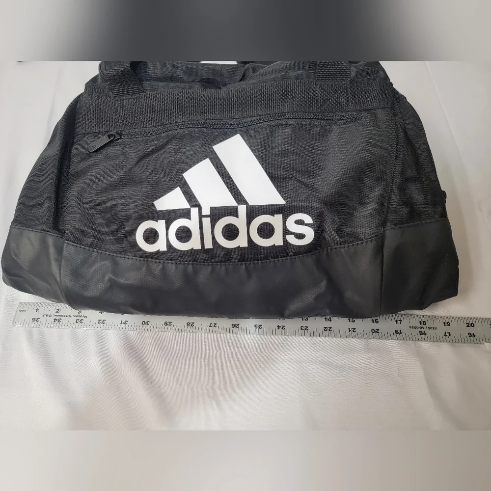 Adidas Defender IV Small Unisex Duffel Bag Black With White Logo New